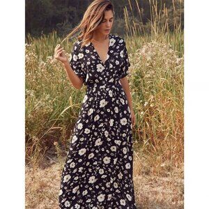 Christy Dawn Lottie night cosmo floral print maxi dress